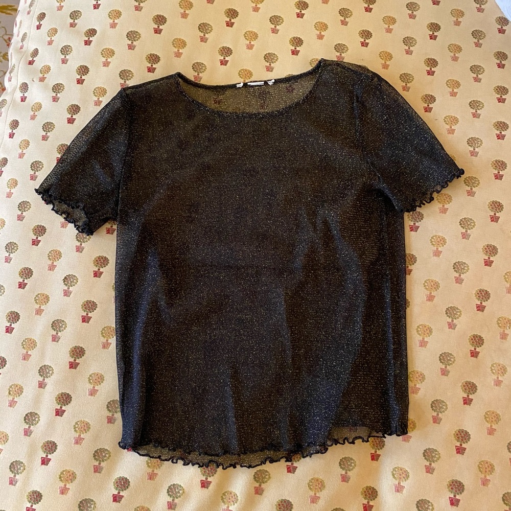 BLACK SPARKLY TEE